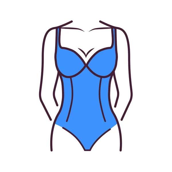 Slimming lingerie color line icon. Type of underwear. Corrects and perfects the contours of figure. Pictogram for web page, mobile app, promo. UI UX GUI design element. Editable stroke. — 스톡 벡터