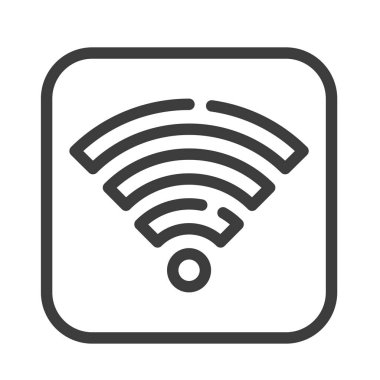 Kablosuz ağ renk çizgisi simgesi. Kamu navigasyonu. Web sayfası için piktogram, mobil uygulama, tanıtım. UI UX GUI tasarım elemanı. Düzenlenebilir vuruş.