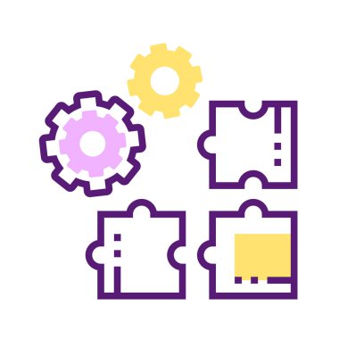 Marka stratejisi renk çizgisi simgesi. Terfi ve reklam. Web sayfası için piktogram, mobil uygulama, tanıtım. UI UX GUI tasarım elemanı. Düzenlenebilir vuruş