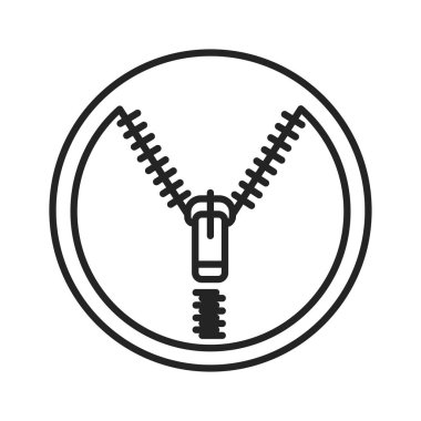 Fermuarlı siyah çizgi ikonlu çıkarılabilir yatak örtüsü. Onu korumak için bir yatağın üstünde ya da üzerinde oturur. Web sayfası için piktogram, mobil uygulama, tanıtım. UI UX Arayüz tasarım ögesi.