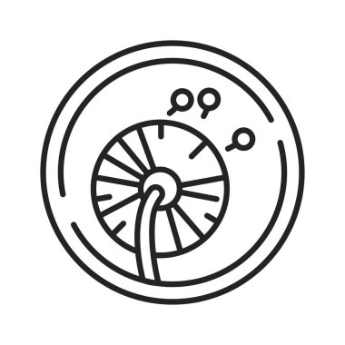 Hipoalerjenik madde siyah çizgi ikonu. Yatak örtüsü. Ürün alerjiyi tetiklemez. Web sayfası için piktogram, mobil uygulama, tanıtım. UI UX GUI tasarım elemanı. Düzenlenebilir vuruş