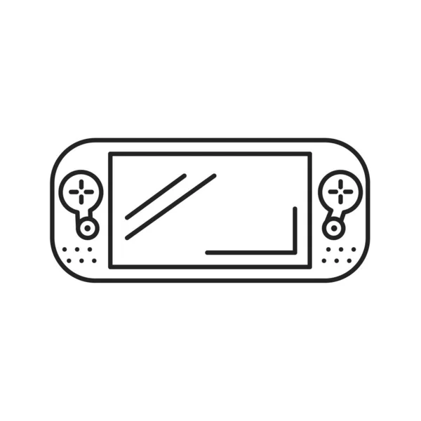 Tragbares Black Line Symbol Für Spielkonsole Elektronisches Gerät Spielkonzept Piktogramm — Stockvektor