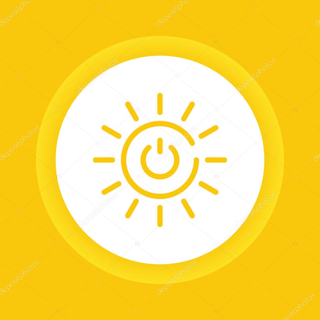 Affordable and clean energy color icon. Corporate social responsibility. Sustainable Development Goals. SDG color sign. Pictogram for ad, web. UI UX design element. Editable stroke