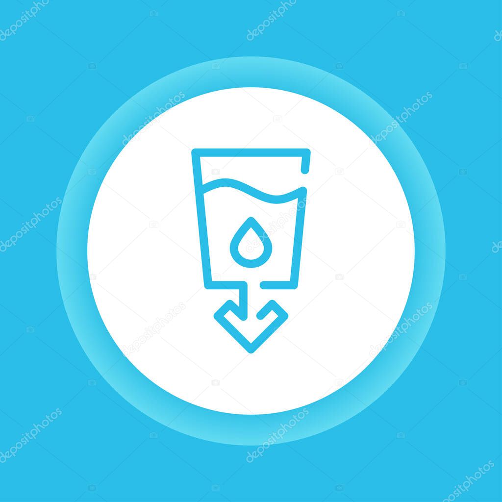 Clean water and sanitation color icon. Corporate social responsibility. Sustainable Development Goals. SDG color sign. Pictogram for ad, web. UI UX design element Editable stroke