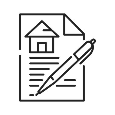 Sözleşme siyah çizgi ikonu. Yasal olarak bağlayıcı bir anlaşma. Satışlar için taraflar arasında. Web sayfası için piktogram, mobil uygulama, tanıtım. UI UX GUI tasarım elemanı. Düzenlenebilir vuruş