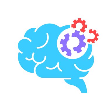 Beyin hastalığı bunaması düz renk ikonu. İnsan organı konsepti. Hafızada azalma. Zihinsel insan yeteneklerinde azalma. Web sayfası, mobil uygulama, düğme, logo için imza. Düzenlenebilir vuruş.