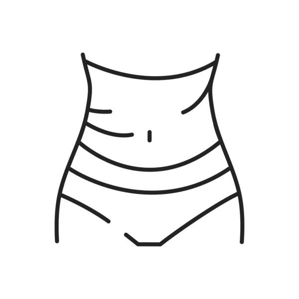 Body Wrap Black Line Icon Wrap Belly Nourishing Cocoon Designed — Stock Photo, Image