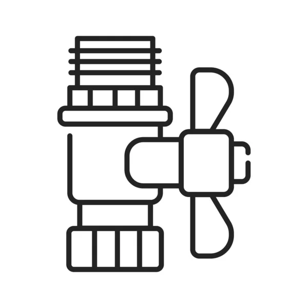 Czarna Ikona Zaworu Urządzenie Regulujące Sterujące Lub Sterujące Przepływem Płynu — Wektor stockowy