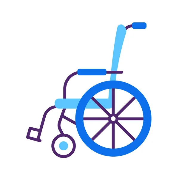 Manuelles Flaches Farbsymbol Für Rollstuhlfahrer Medizinische Geräte Für Menschen Mit — Stockvektor