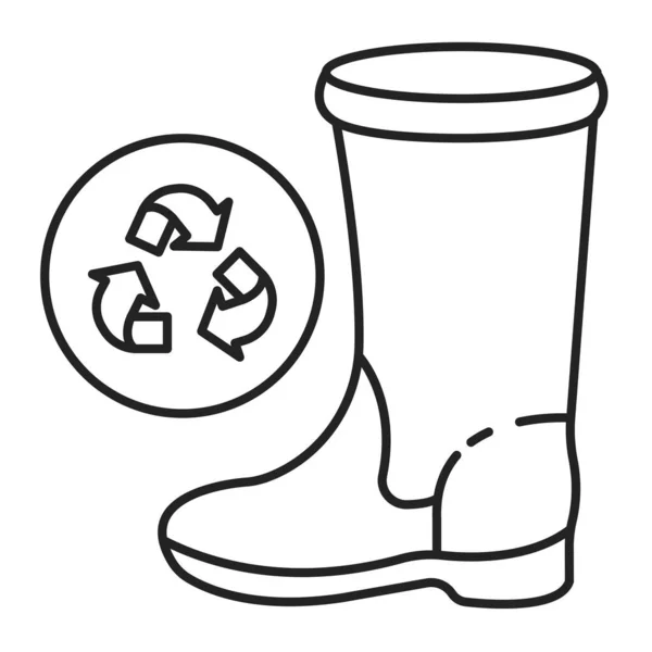 Das Symbol Für Das Recycling Von Syntheseabfällen Ist Eine Schwarze — Stockvektor