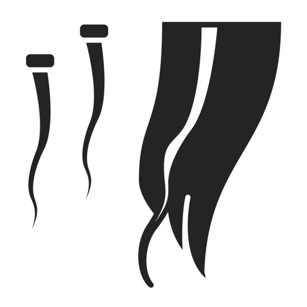 Розширення Волосся Чорна Гліфічна Ікона Послуги Перукаря Професійний Стиль Волосся — стоковий вектор