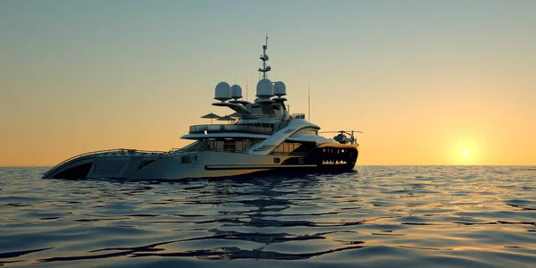 Image Haute Résolution Extrêmement Détaillée Réaliste Super Yacht Luxe Avec — Photo