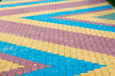 Doku, arka plan. Renk kaldırım blok, yalan yaprak