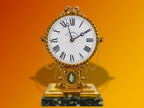Magnífica Antique Edw. F Caldwell & Co dourado Bronze relógio Wed — Fotografia de Stock