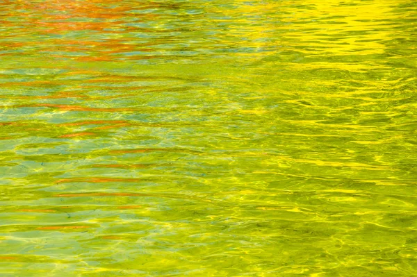 Textura Fundo Água Piscina Piscina Amarelo Colorido Água Amarela — Fotografia de Stock