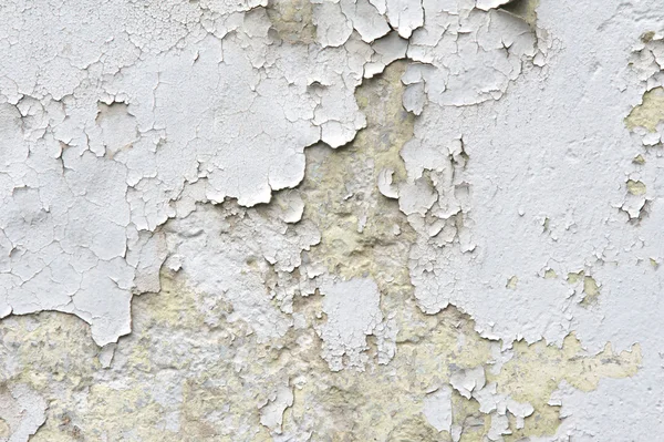 Texture, pattern, background. old paint. Concrete wall cracked paint, paint abstractly behind the concrete. With white tone paint flakes off over time