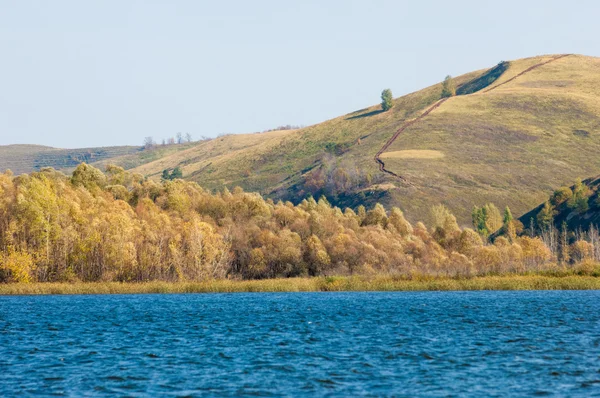 Russia Tatarstan Kama River Fall Multi Coloured Fall Foliage River — Stock Photo, Image