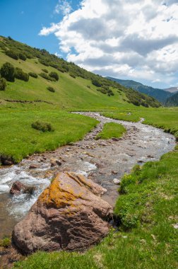 dağ, dağ, tepe. Kazakistan. Tien Shan. Takma Yaylası