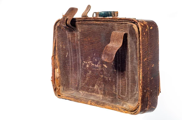 Mala velha. textura. mala, saco, tronco, estojo, bolsa, valise — Fotografia de Stock