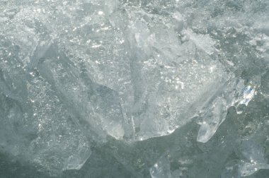 doku. buz. Donmuş buz Nehri üzerinde.