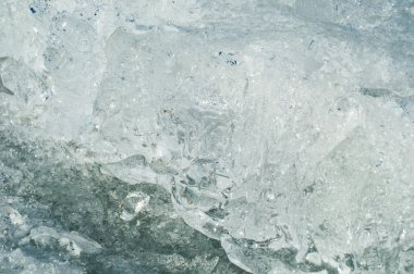 doku. buz. Donmuş buz Nehri üzerinde.