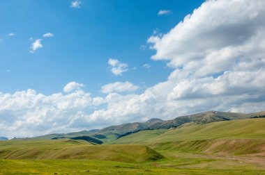 dağ, dağ, tepe. Kazakistan. Tien Shan. Takma Yaylası