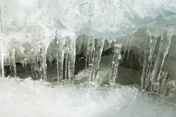 Texture Ice Frozen Ice River — Stock Photo, Image