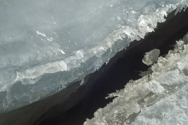 テクスチャです 川の冷凍 アイス — ストック写真