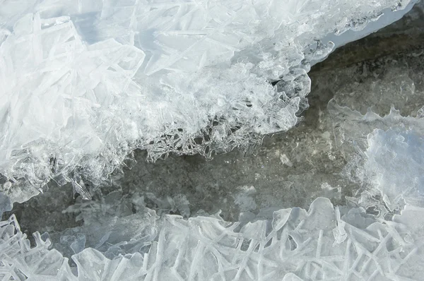 在河上的冰 — 图库照片