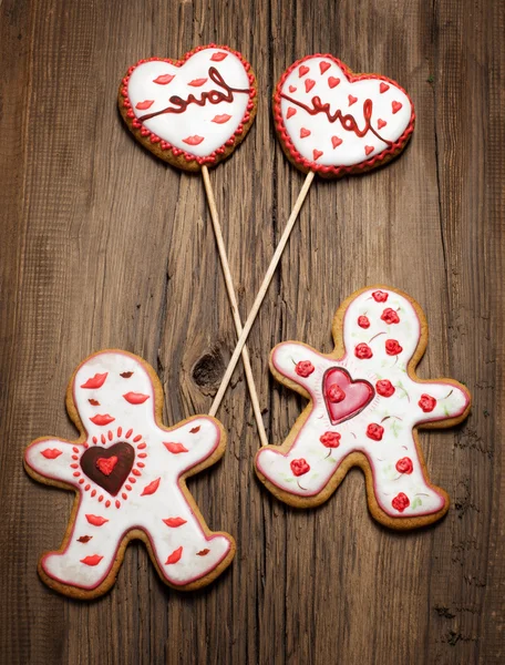 Biscoitos Dia dos Namorados — Fotografia de Stock