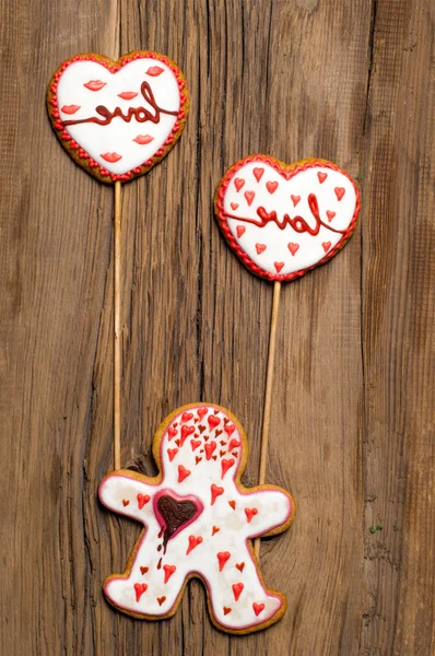 Biscoitos Dia dos Namorados — Fotografia de Stock