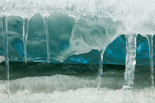 Textura Hielo Hielo Congelado Río —  Fotos de Stock