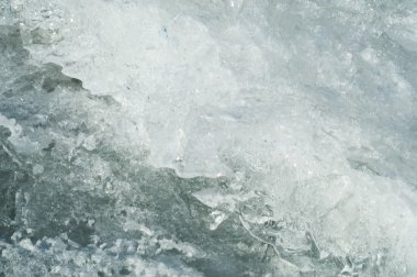 doku. buz. Donmuş buz Nehri üzerinde.