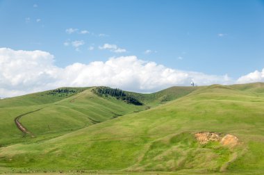 dağ, dağ, tepe. Kazakistan. Tien Shan. Takma Yaylası