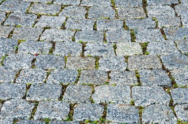 Doku, arka plan. Arka plan. Vahşi taş köprü cobblestones ile kaplı