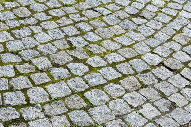 Doku, arka plan. Arka plan. Vahşi taş köprü cobblestones ile kaplı