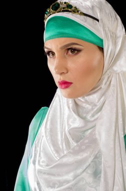 hijab. İslami başörtüsü için kadın ve genel giyim,