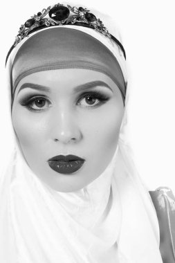 hijab. İslami başörtüsü için kadın ve genel giyim,