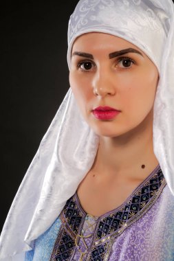 Kız bir hijab, bir Müslüman kadın, kız