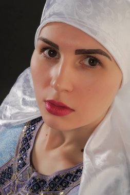Kız bir hijab, bir Müslüman kadın, kız