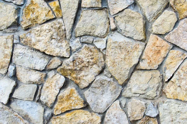 Het Patroon Achtergrond Achtergrond Wild Stenen Muur Bekleed Zandsteen Graniet — Stockfoto