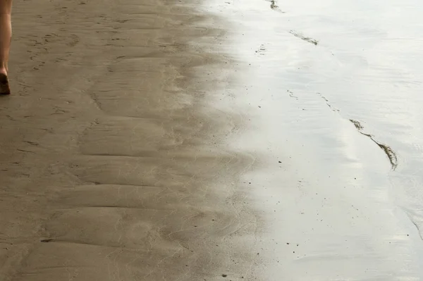 Het Patroon Achtergrond Het Zand Het Strand Losse Korrelige Stof — Stockfoto