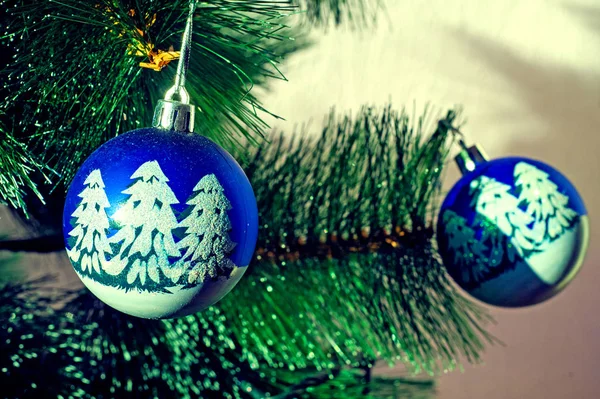 Εκλεκτής ποιότητας επεξεργασία. Υφή, φόντο. Χριστουγεννιάτικο δέντρο με ΧΡ — Φωτογραφία Αρχείου