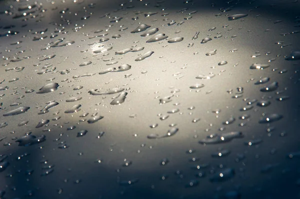 Pastell Textur Hintergrund Regentropfen Auf Dem Lack Niederschlag Form Von — Stockfoto