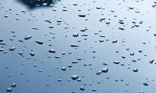 Sfondo Texture Gocce Pioggia Sulla Vernice Precipitazioni Sotto Forma Goccioline — Foto Stock