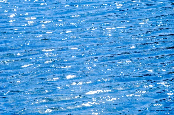 Tekstura Tło Woda Basenie Jest Fotografowany Świetle Licznika Blask Słońca — Zdjęcie stockowe