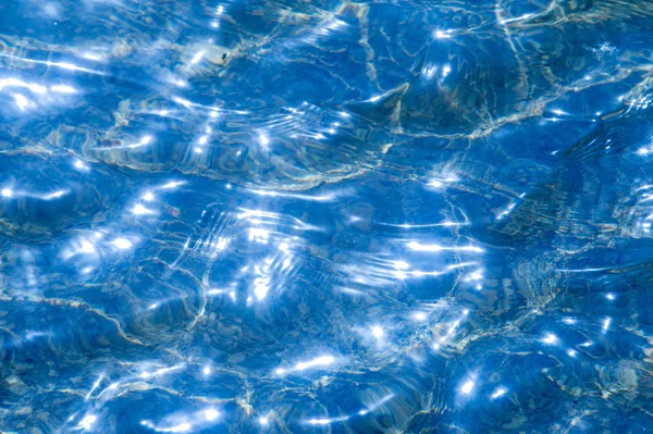 Sfondo Texture Sfondo Texture Acqua Piscina Fotografata Controluce Bagliore Del — Foto Stock