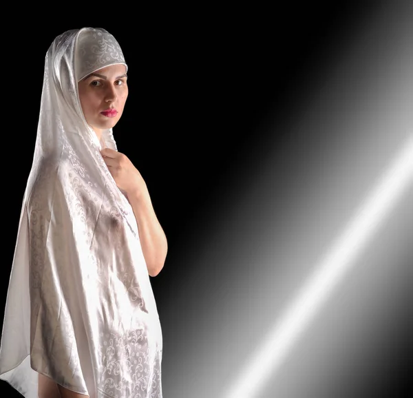 Dívka Hijab Muslimská Žena Přítelkyně — Stock fotografie