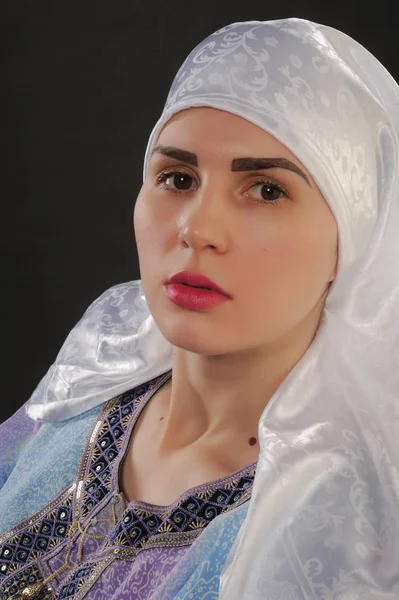 Девушка Хиджабе Мусульманка Девушка — стоковое фото