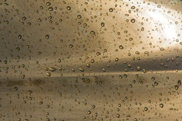 Texture Sfondo Gocce Pioggia Sulla Verniciatura Del Veicolo Superfici Verniciate — Foto Stock